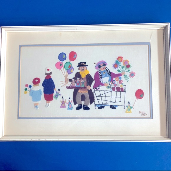 Vintage handmade embroidery artwork - Picture 1 of 5